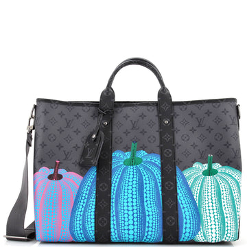 Louis Vuitton Weekend Tote Yayoi Kusama Pumpkins Reverse Monogram Eclipse Canvas GM
