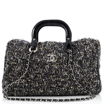 Chanel Shopping Tote Sequin Embellished Tweed with Patent XL