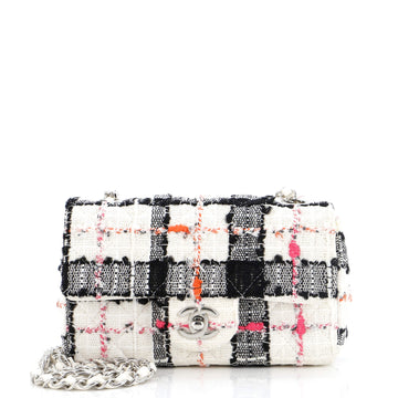 Chanel Classic Single Flap Bag Quilted Tweed Mini