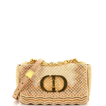 Christian Dior Caro Bag Embroidered Cotton Small