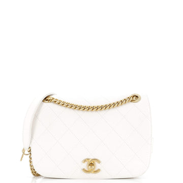 Chanel CC Turn Lock Full Flap Bag Quilted Caviar Medium