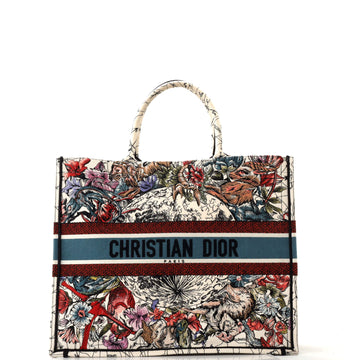 Christian Dior Book Tote Zodiac Embroidered Canvas