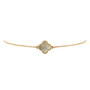 Van Cleef & Arpels Sweet Alhambra Bracelet 18K Yellow Gold and Mother of Pearl