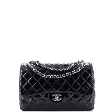 Chanel Classic Double Flap Bag Quilted Patent Medium