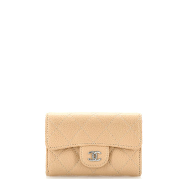 Chanel Classic Flap Card Case Quilted Caviar
