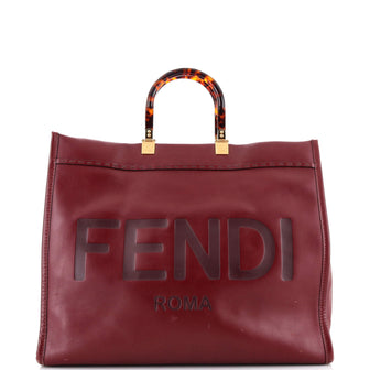 Fendi Sunshine Shopper Tote Leather Large
