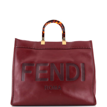 Fendi Sunshine Shopper Tote Leather Large