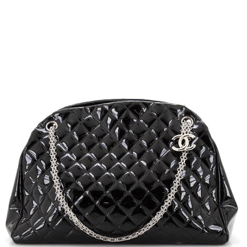 Chanel Just Mademoiselle Bag Quilted Patent Large