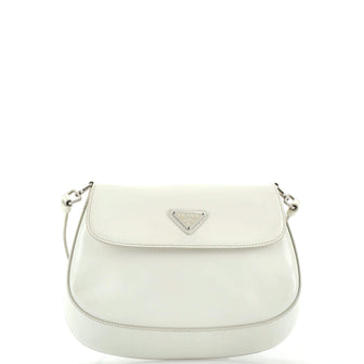 Prada Cleo Flap Shoulder Bag Spazzolato Leather Small