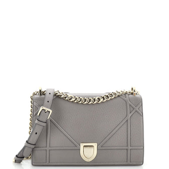 Christian Dior Diorama Flap Bag Grained Calfskin Medium
