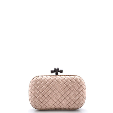 Bottega Veneta Box Knot Clutch Intrecciato Satin Small