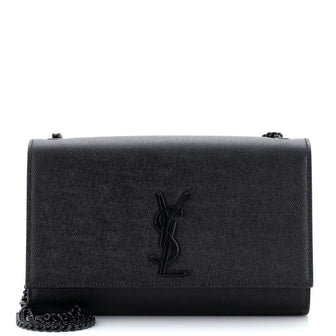 Saint Laurent Classic Monogram Crossbody Bag Grainy Leather Medium