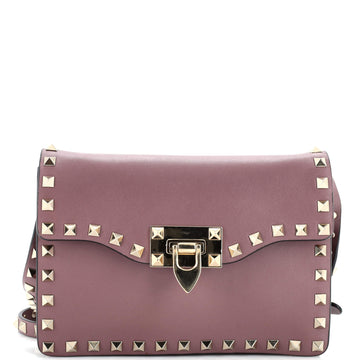 Valentino Garavani Rockstud Flip Lock Flap Bag Leather Small