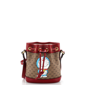 Gucci Doraemon Bucket Bag Printed Mini GG Coated Canvas Mini