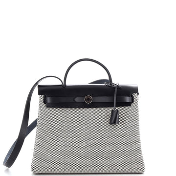 Hermes Herbag Zip Criss Viking Toile and Leather 31
