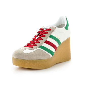 Gucci x Adidas Women's Gazelle Wedge Sneakers Leather with Rubber