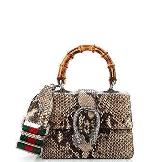 Gucci Dionysus Bamboo Top Handle Bag Python Mini