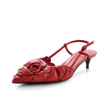 Valentino Garavani Women's Atelier 03 Rose Edition Slingback Pumps Leather 40