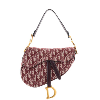 Christian Dior Saddle Handbag Oblique Canvas Medium
