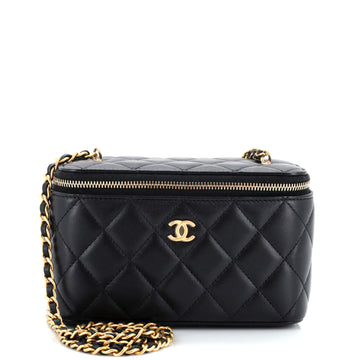 Chanel Classic Vanity Case with Chain Quilted Lambskin Small