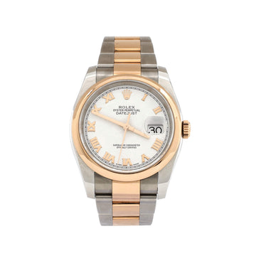 Rolex Oyster Perpetual Datejust Automatic Watch Stainless Steel and Rose Gold 36