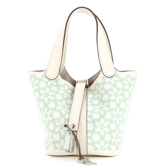 Hermes Picotin Lock Bag Lucky Daisy Printed Swift Micro
