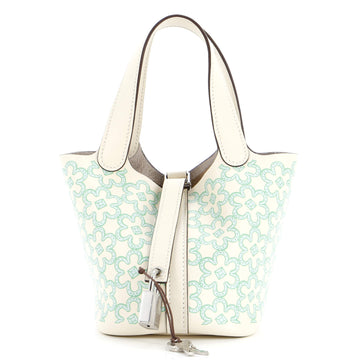 Hermes Picotin Lock Bag Lucky Daisy Printed Swift Micro
