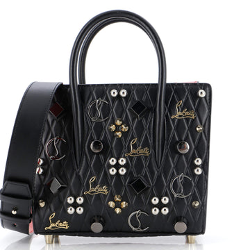 Christian Louboutin Loubinthesky Paloma Tote Spiked Quilted Leather Small