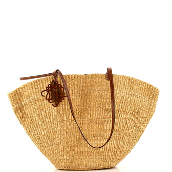 Loewe Shell Basket Bag Woven Raffia Medium