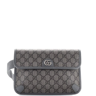 Gucci Ophidia Flap Belt Bag GG Coated Canvas
