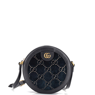 Gucci Ophidia Round Shoulder Bag GG Velvet Mini
