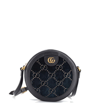 Gucci Ophidia Round Shoulder Bag GG Velvet Mini