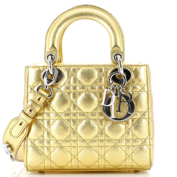 Christian Dior My ABCDior Lady Dior Bag Metallic Cannage Quilt