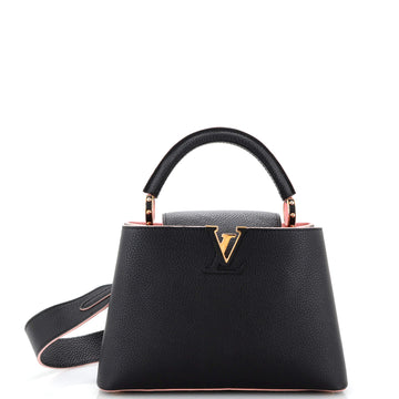 Louis Vuitton Capucines Bag Limited Edition Taurillion Leather with Monogram Flower Print Interior BB