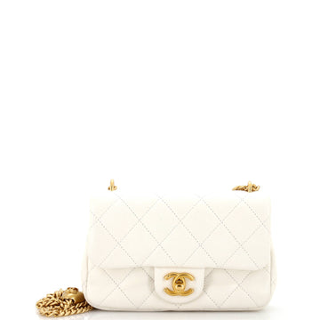 Chanel Sweet Heart Chain Flap Bag Quilted Caviar Mini
