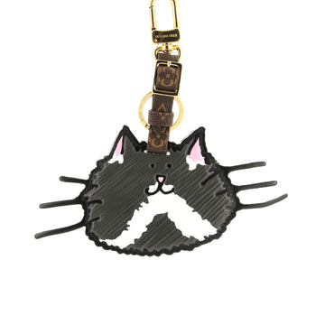 Louis Vuitton Cat Bag Charm and Key Holder Limited Edition Grace Coddington Epi Leather and Catogram Canvas