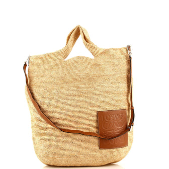 Loewe Slit Tote Straw Large