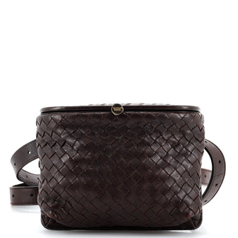 Bottega Veneta Vintage Flap Waist Bag Intrecciato Nappa Small