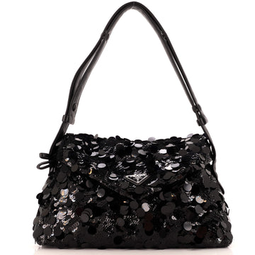 Prada Signaux Shoulder Bag Sequins Medium