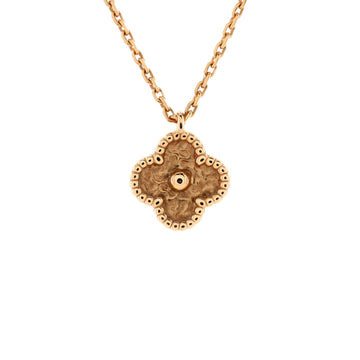 Van Cleef & Arpels Sweet Alhambra Pendant Necklace 18K Rose Gold
