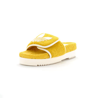 Gucci x Adidas Women's Platform Slide Sandals Terry Cloth