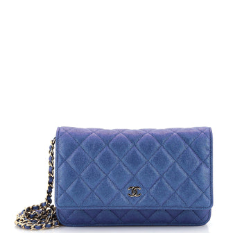Chanel Wallet on Chain Quilted Iridescent Caviar