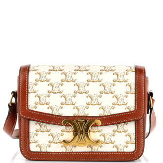 Celine Triomphe Shoulder Bag Triomphe Coated Canvas Teen