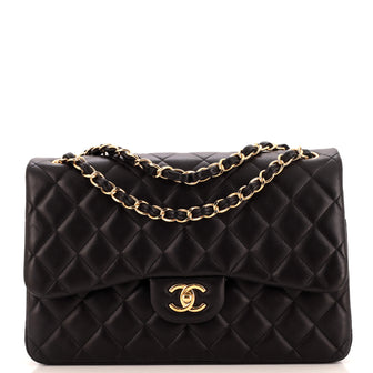 Chanel Classic Double Flap Bag Quilted Lambskin Jumbo