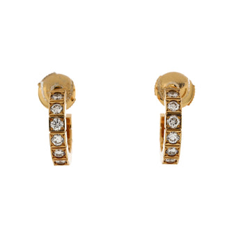 Cartier Lanieres Hoop Earrings 18K Yellow Gold and Diamonds