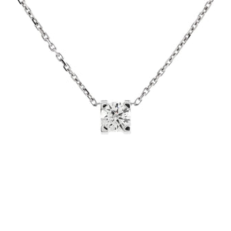 Cartier C de Cartier Necklace 18K White Gold and Diamond 0.28-0.35CT