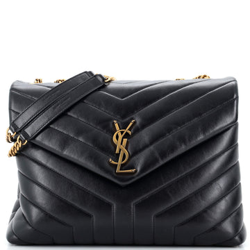 Saint Laurent Loulou Shoulder Bag Matelasse Chevron Leather Small