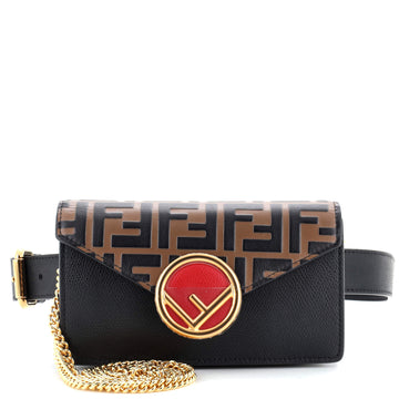 Fendi F is Fendi Convertible Belt Bag Leather with Zucca Embossed Detail
