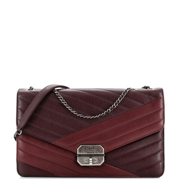 Chanel Gabrielle Flap Bag Chevron Leather Medium