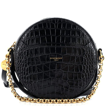 Givenchy Eden Round Crossbody Bag Crocodile Embossed Leather